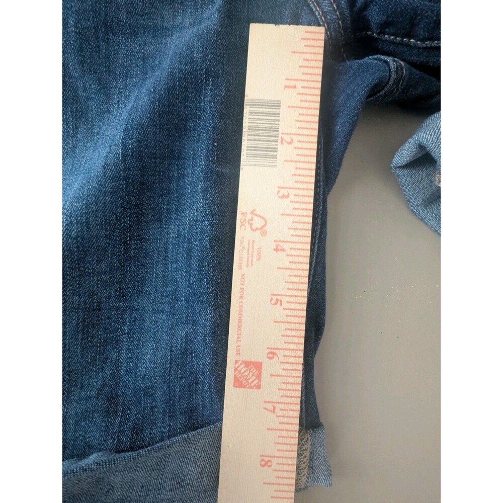 Sonoma Goods For Life Bermuda Shorts Women 16 Blue Denim Cotton Cuffed High-Rise - Picture 12 of 16